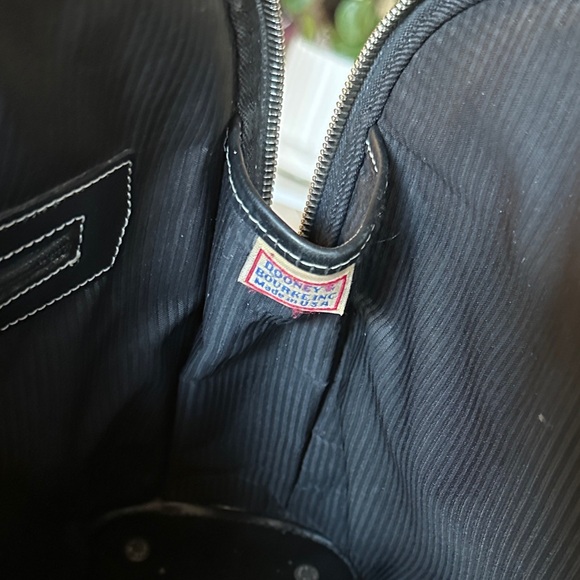 Vintage Dooney & Bourke Black Leather Satchel - Picture 3 of 5